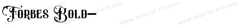 Forbes Bold字体转换